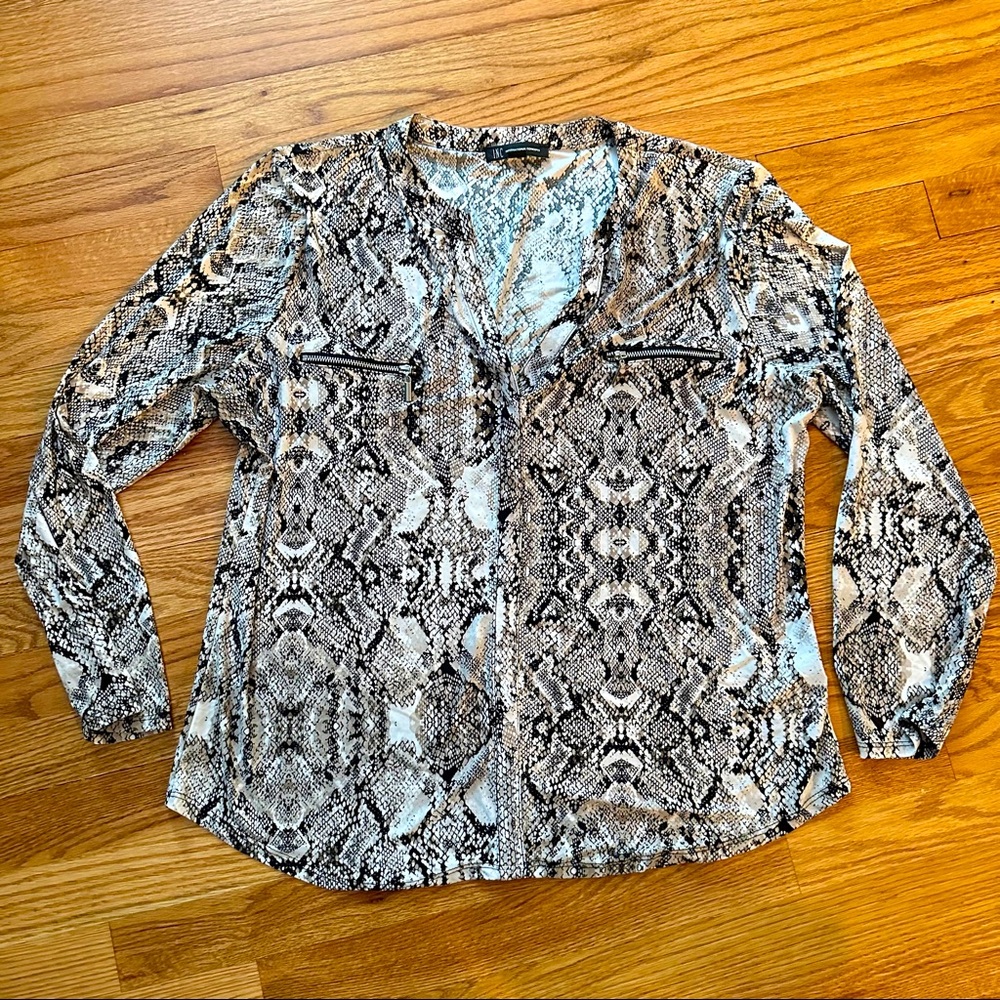 INC snakeskin blouse